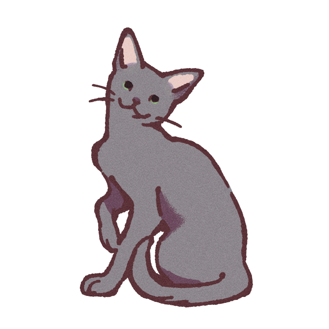 Russian Blue Cat Sticker