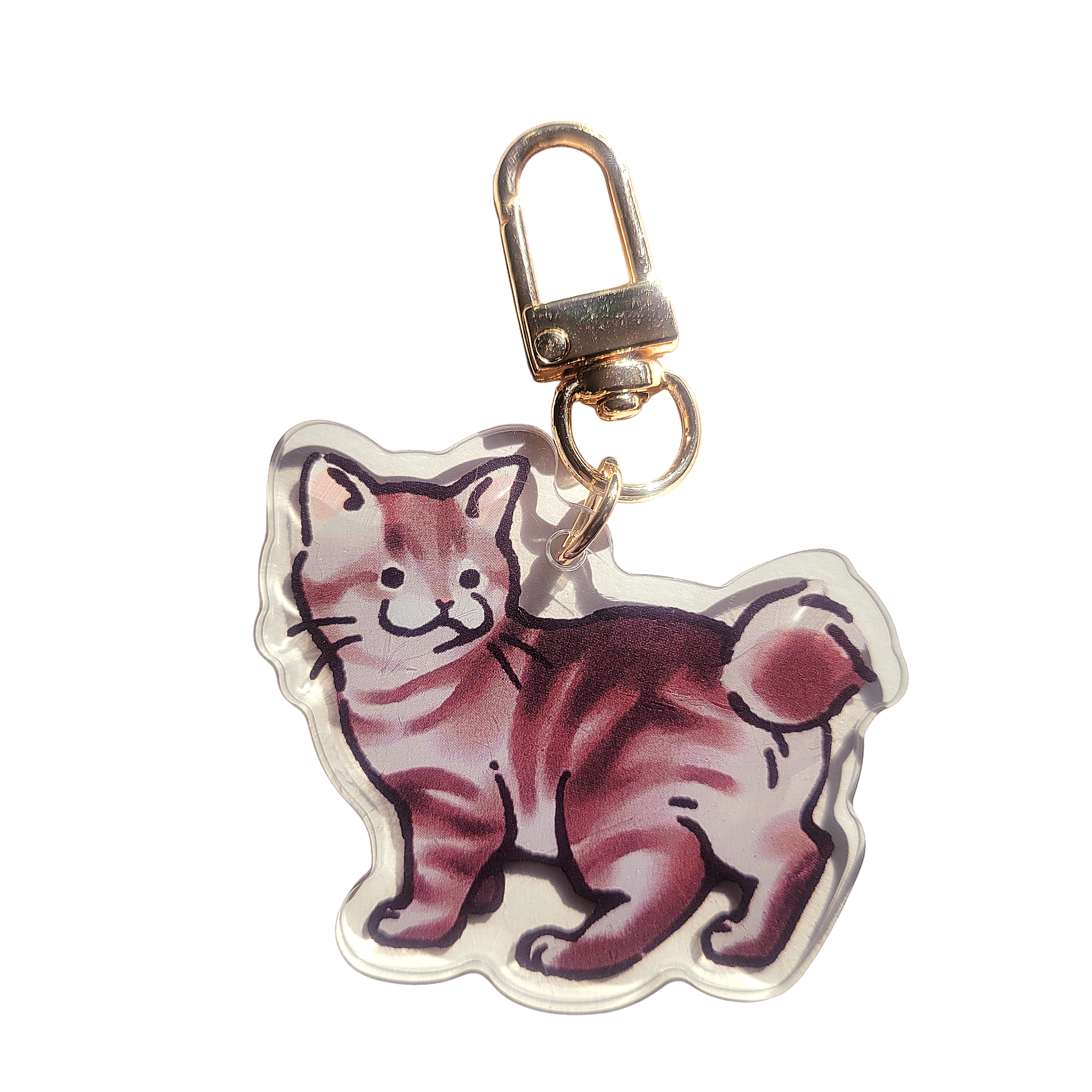 American Bobtail Cat Acrylic Charm