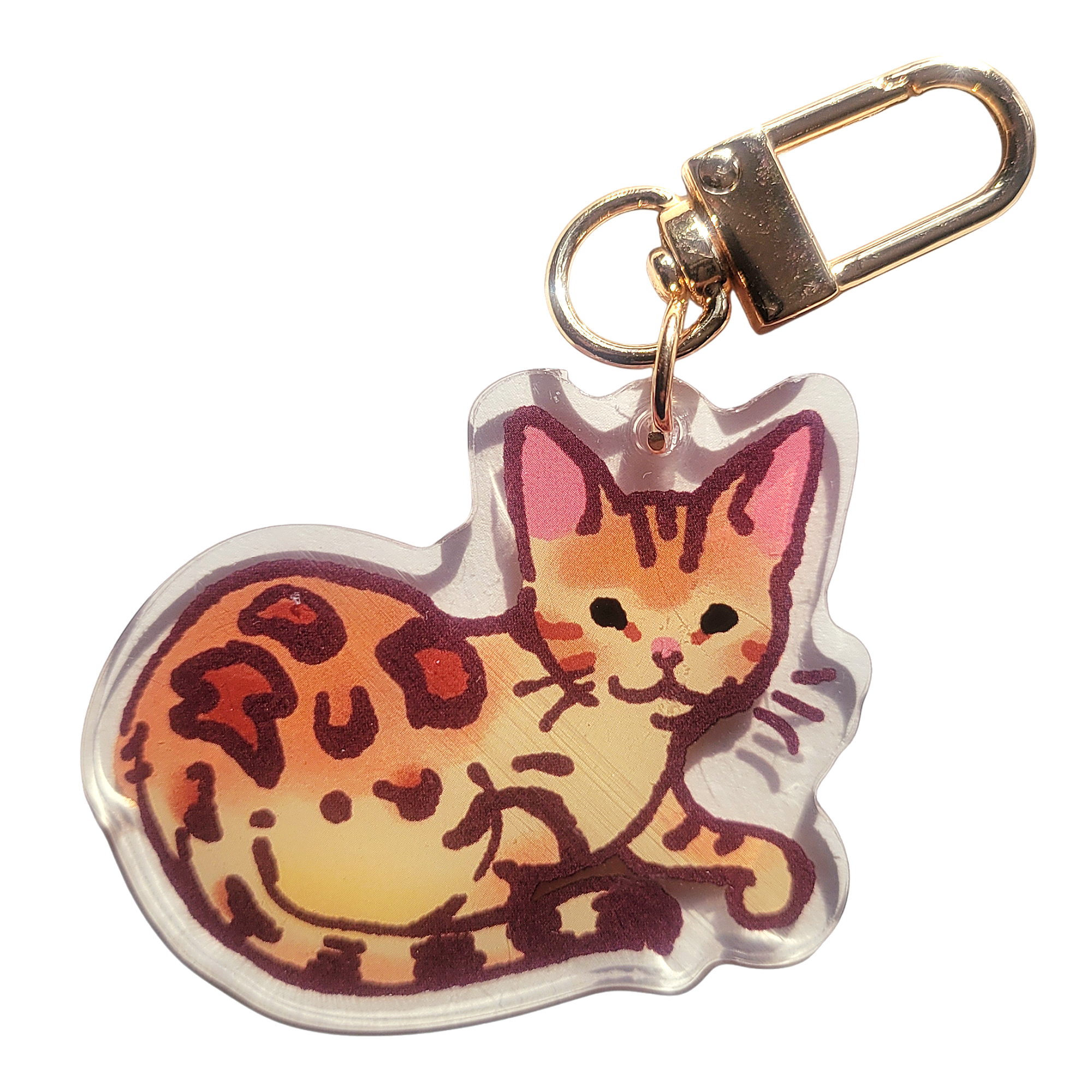 Bengal Cat Acrylic Charm