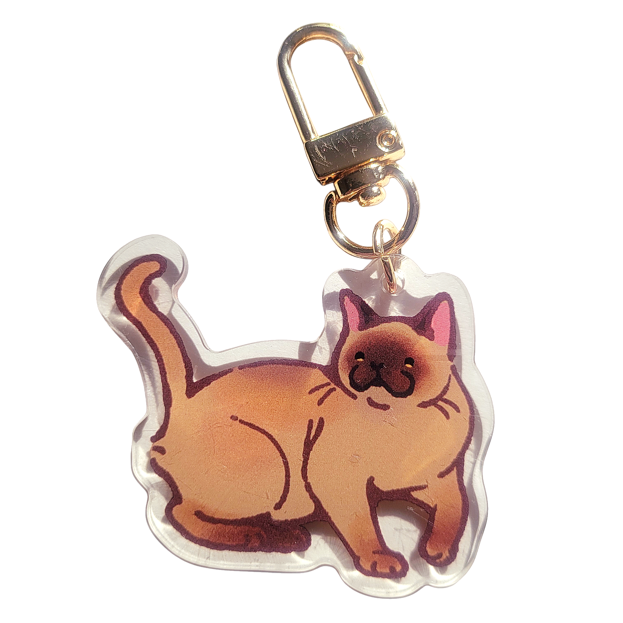 Burmese Cat Acrylic Charm