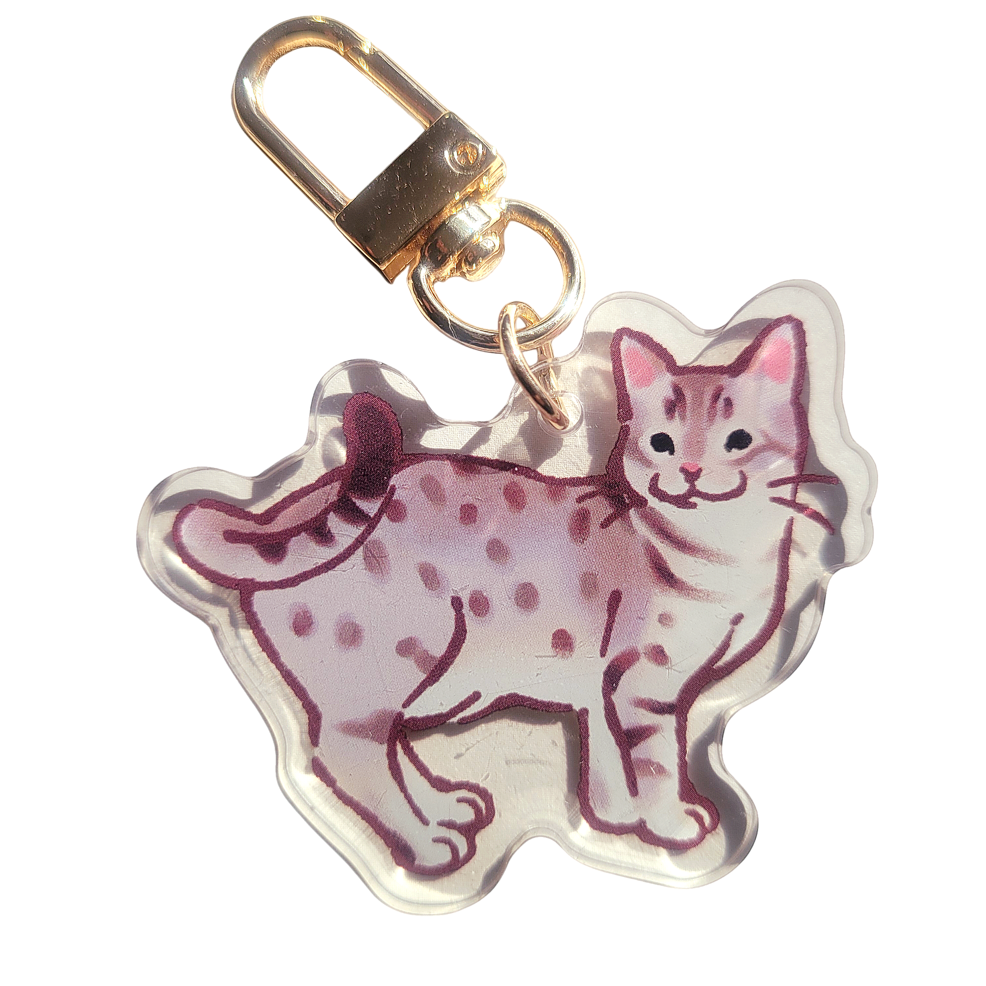 Egyptian Mau Cat Acrylic Charm