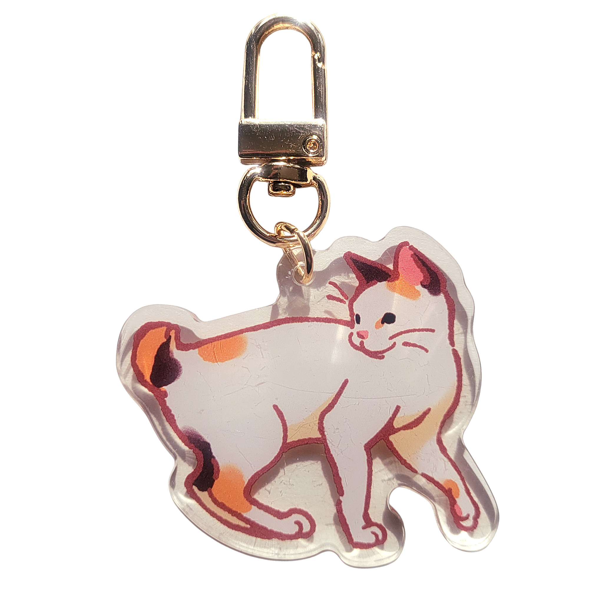 Japanese Bobtail Cat Acrylic Charm