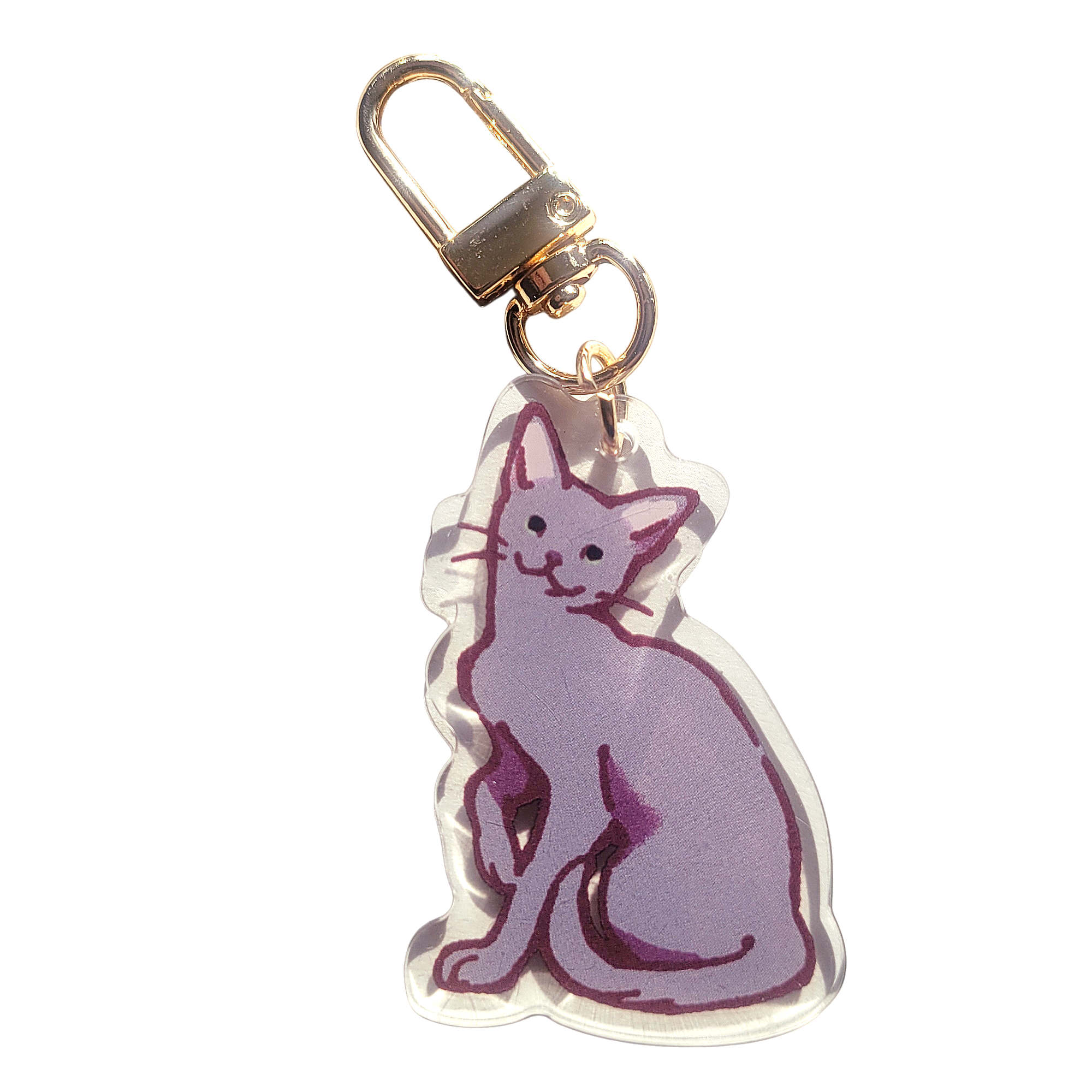 Russian Blue Cat Acrylic Charm