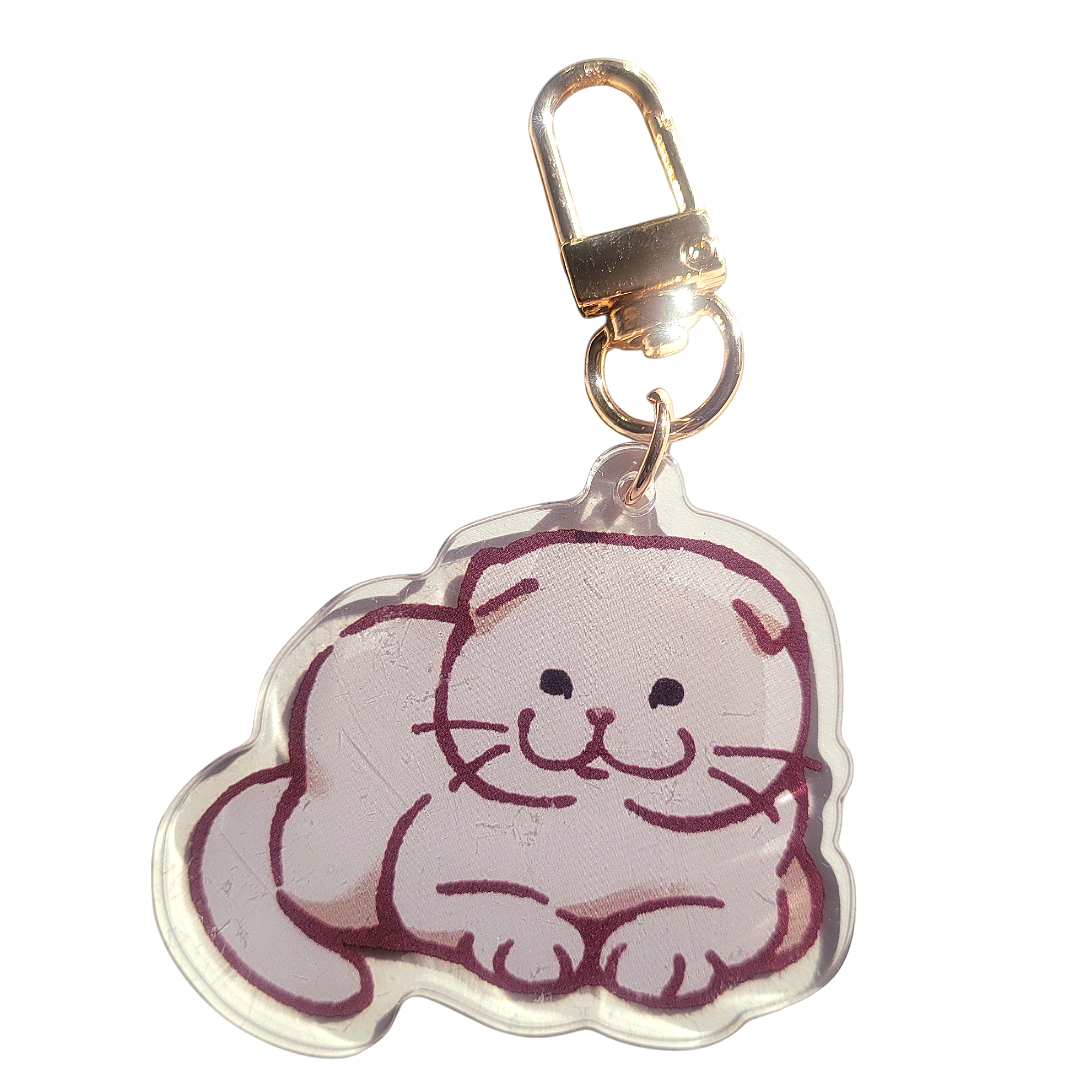 Scottish Fold Cat Acrylic Charm