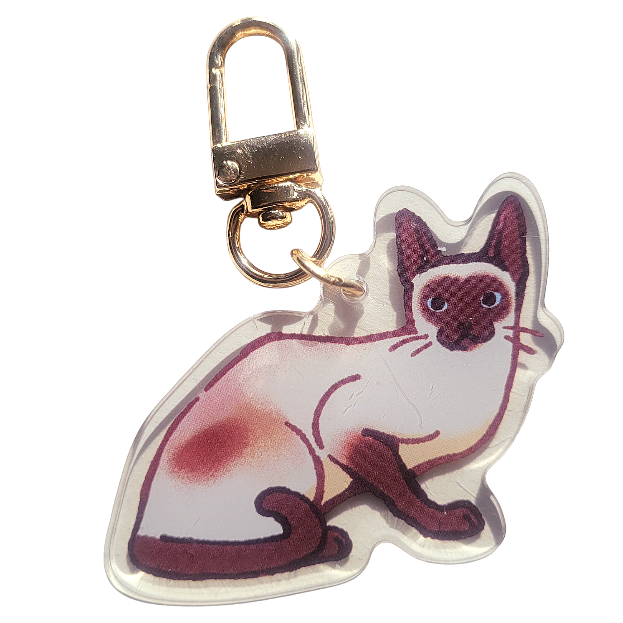 Siamese Cat Acrylic Charm