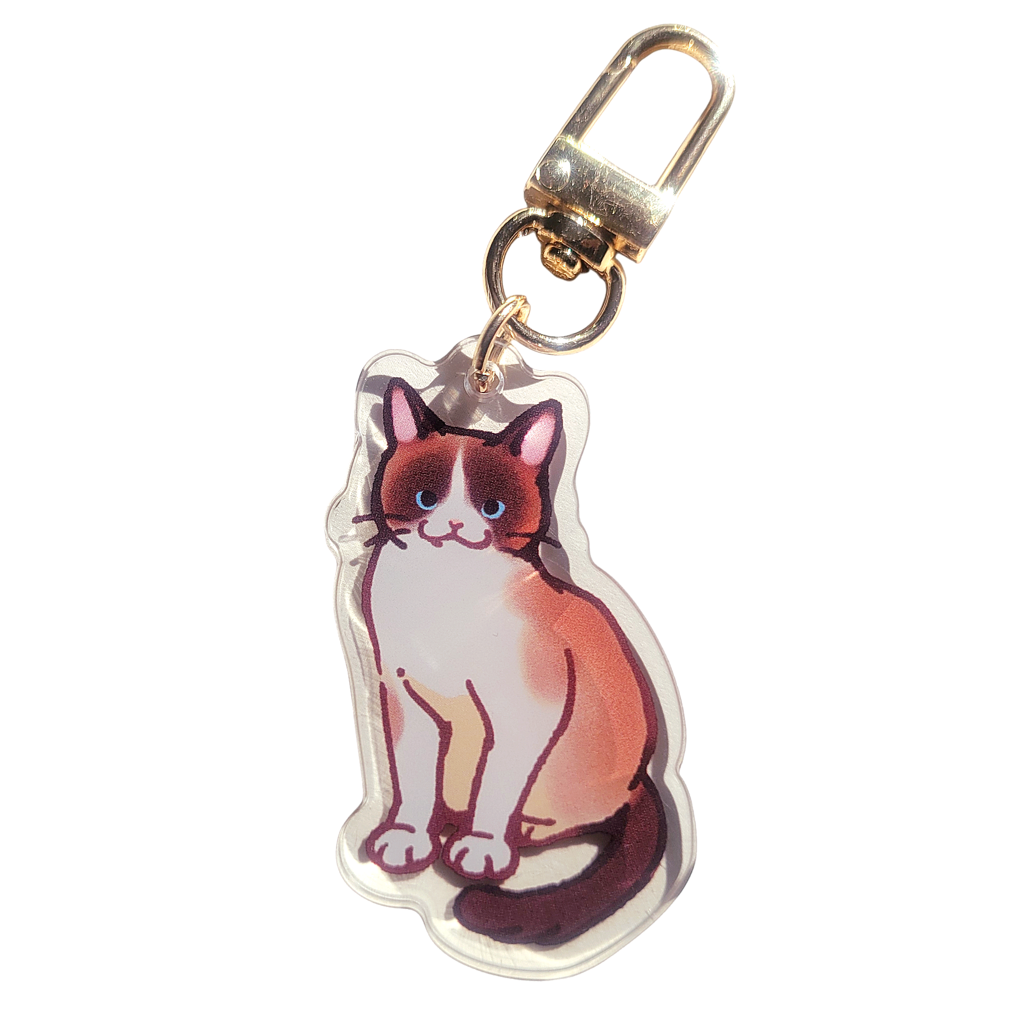 Snowshoe Cat Acrylic Charm